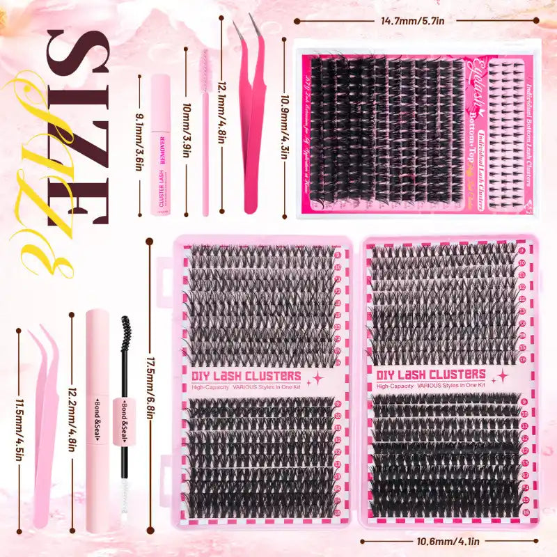 13-in-1 Salon-Quality DIY Cluster Lash Kit with Complete Tools