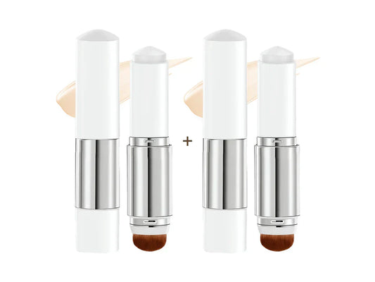 Color-Changing Foundation Stick with Collagen Capsules - Dual-Ended with Detachable Brush