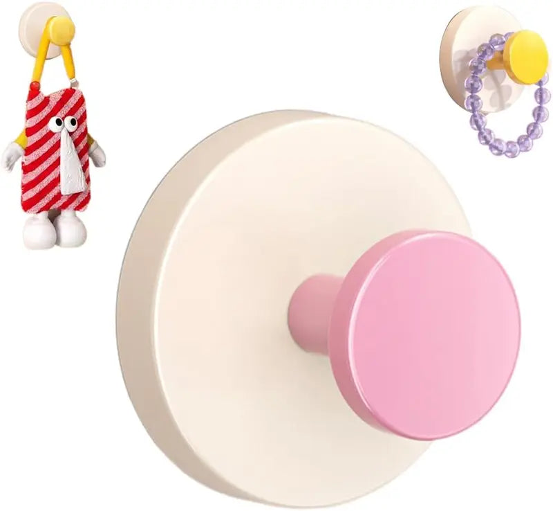 Portable Removable Suction Cup Hooks, No Drill Reusable Wall Hooks for Bathroom Kitchen Bedroom, Easy Move No Damage Wall Hanging Knobs