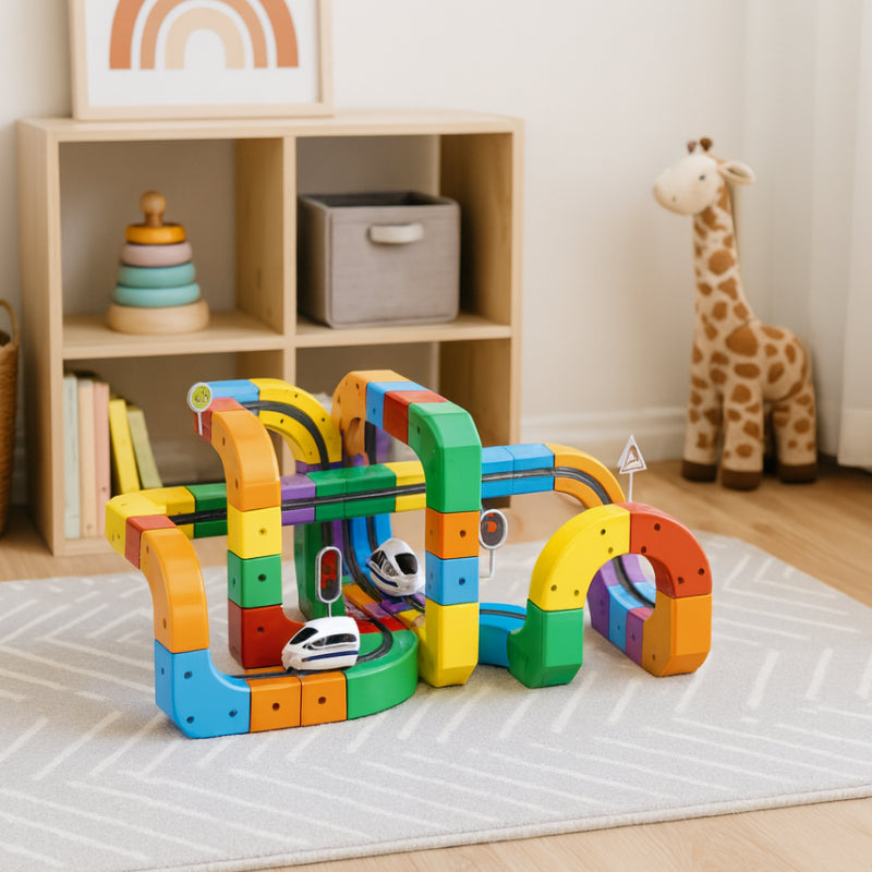 86-Piece Magnetic High-Speed Train Track STEM Toy