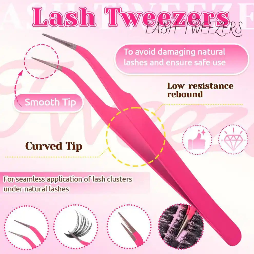 13-in-1 Salon-Quality DIY Cluster Lash Kit with Complete Tools
