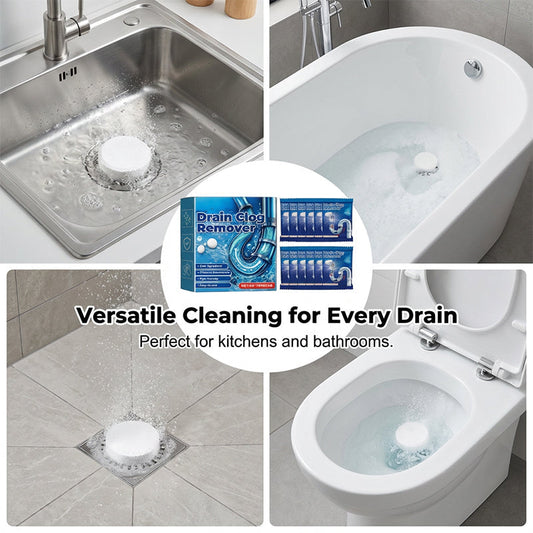 Buy One Get One Free Fast Acting Effervescent Drain Clog Remover Tablets, Instantly Unclog Drains, Independent Washing Machine Cleaning Tablets Are Also Available