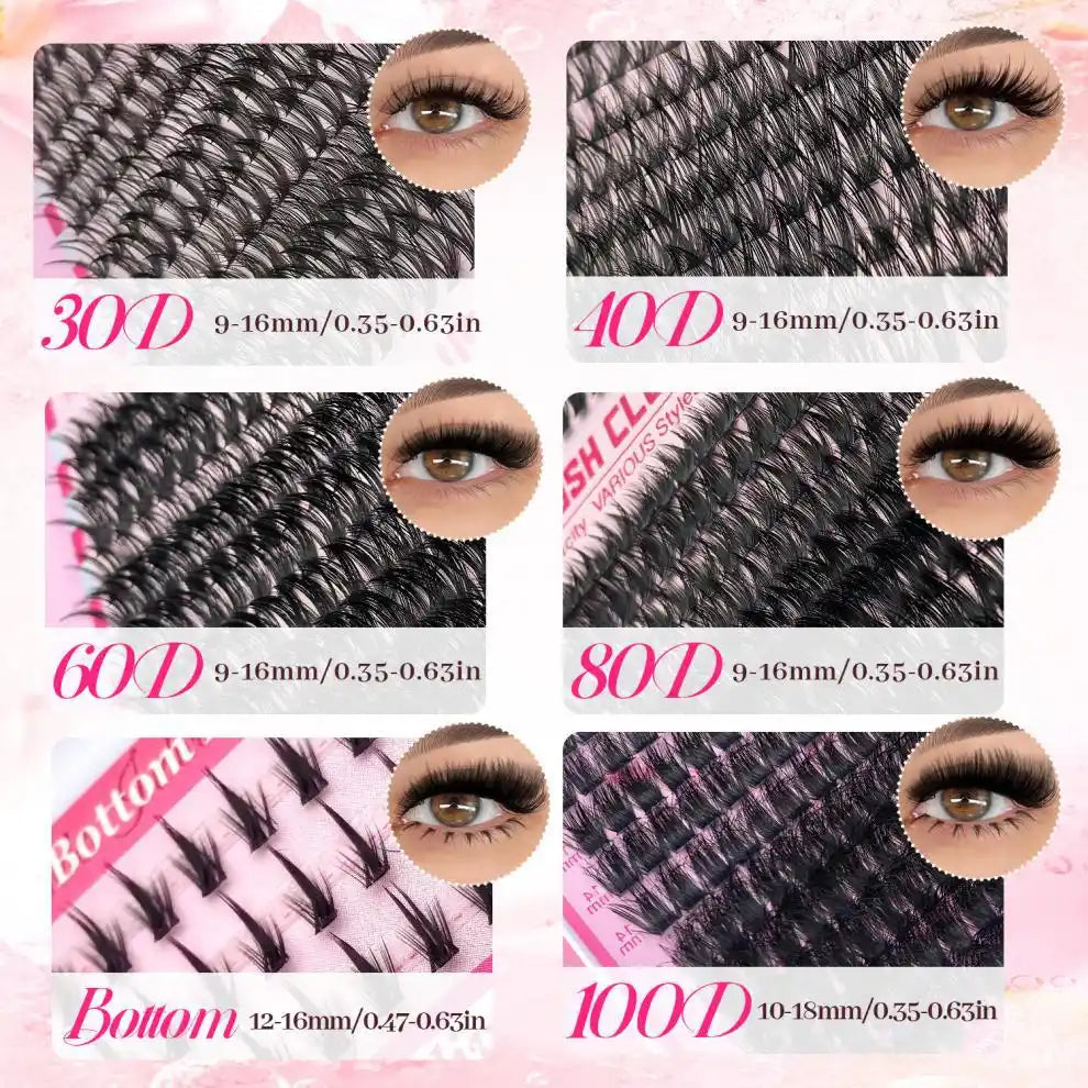 13-in-1 Salon-Quality DIY Cluster Lash Kit with Complete Tools