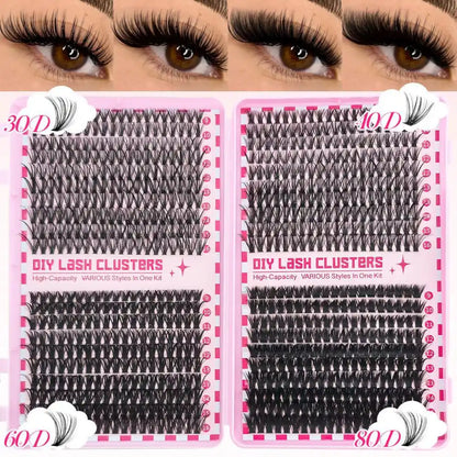 13-in-1 Salon-Quality DIY Cluster Lash Kit with Complete Tools