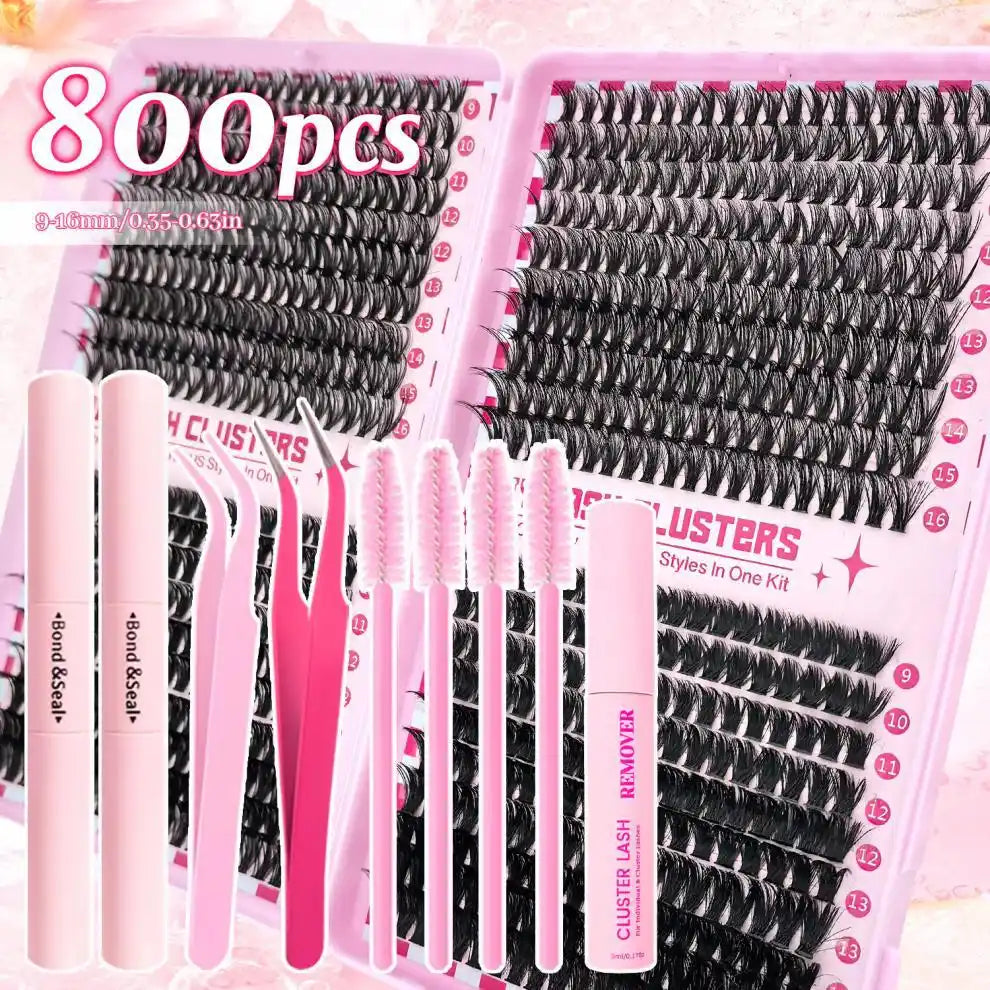 13-in-1 Salon-Quality DIY Cluster Lash Kit with Complete Tools