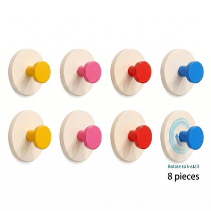 Portable Removable Suction Cup Hooks, No Drill Reusable Wall Hooks for Bathroom Kitchen Bedroom, Easy Move No Damage Wall Hanging Knobs