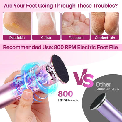 Electric Foot File - Professional Salon-Grade Pedicure at Home