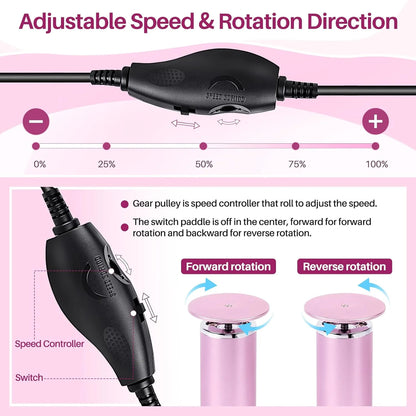 Electric Foot File - Professional Salon-Grade Pedicure at Home