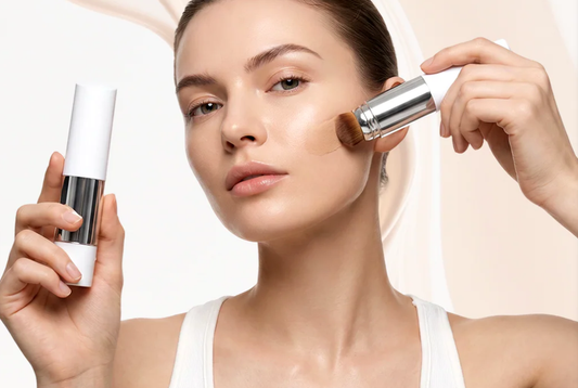 Color-Changing Foundation Stick with Collagen Capsules - Dual-Ended with Detachable Brush