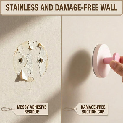 Portable Removable Suction Cup Hooks, No Drill Reusable Wall Hooks for Bathroom Kitchen Bedroom, Easy Move No Damage Wall Hanging Knobs